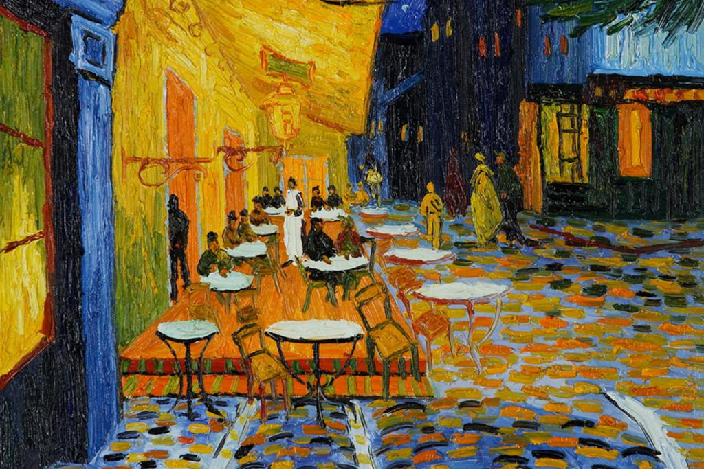 'Terraza de café por la noche': cuando Van Gogh rindió homenaje a Leonardo Da Vinci