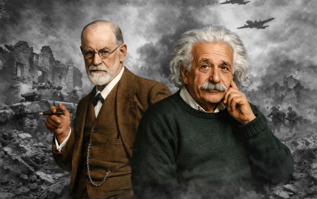 Einstein y Freud: el diálogo que reveló por qué la guerra es inseparable de la naturaleza humana