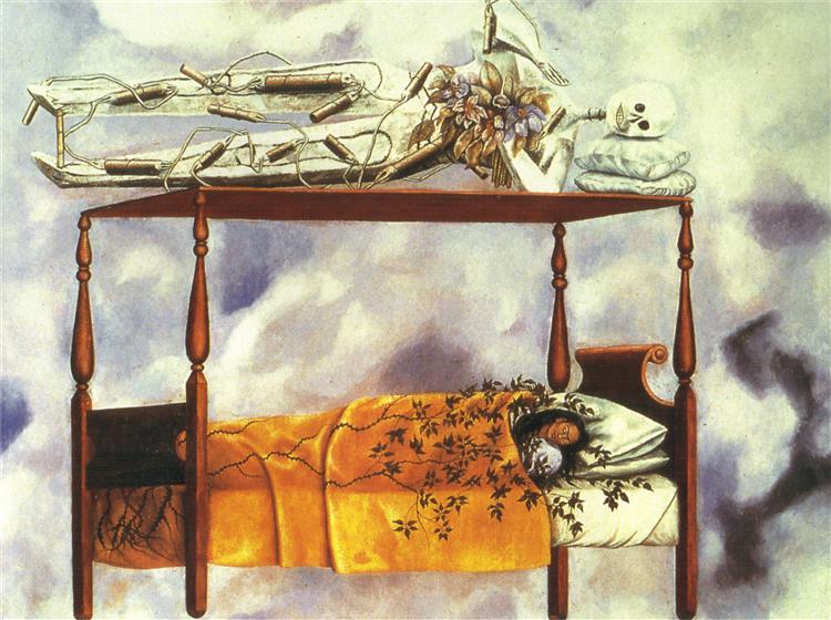 El-sueño-la-cama-Frida-Kahlo