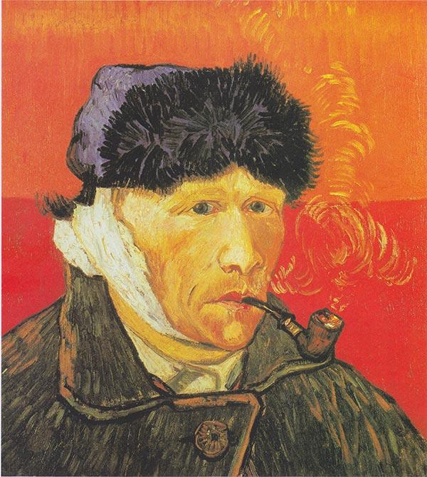 Van-Gogh-autorretrato-oreja-y-pipa